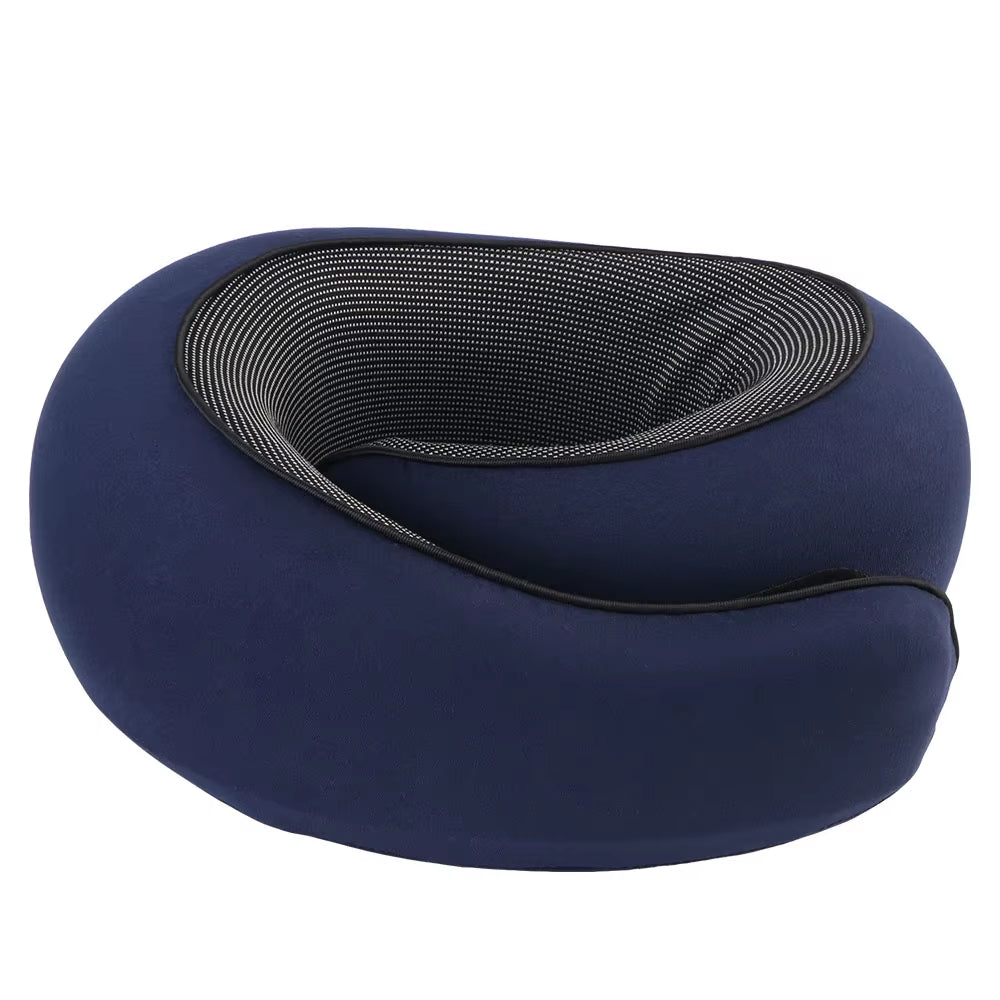 Portable U-Shaped Memory Foam Pillow for Travel and Relaxation Support