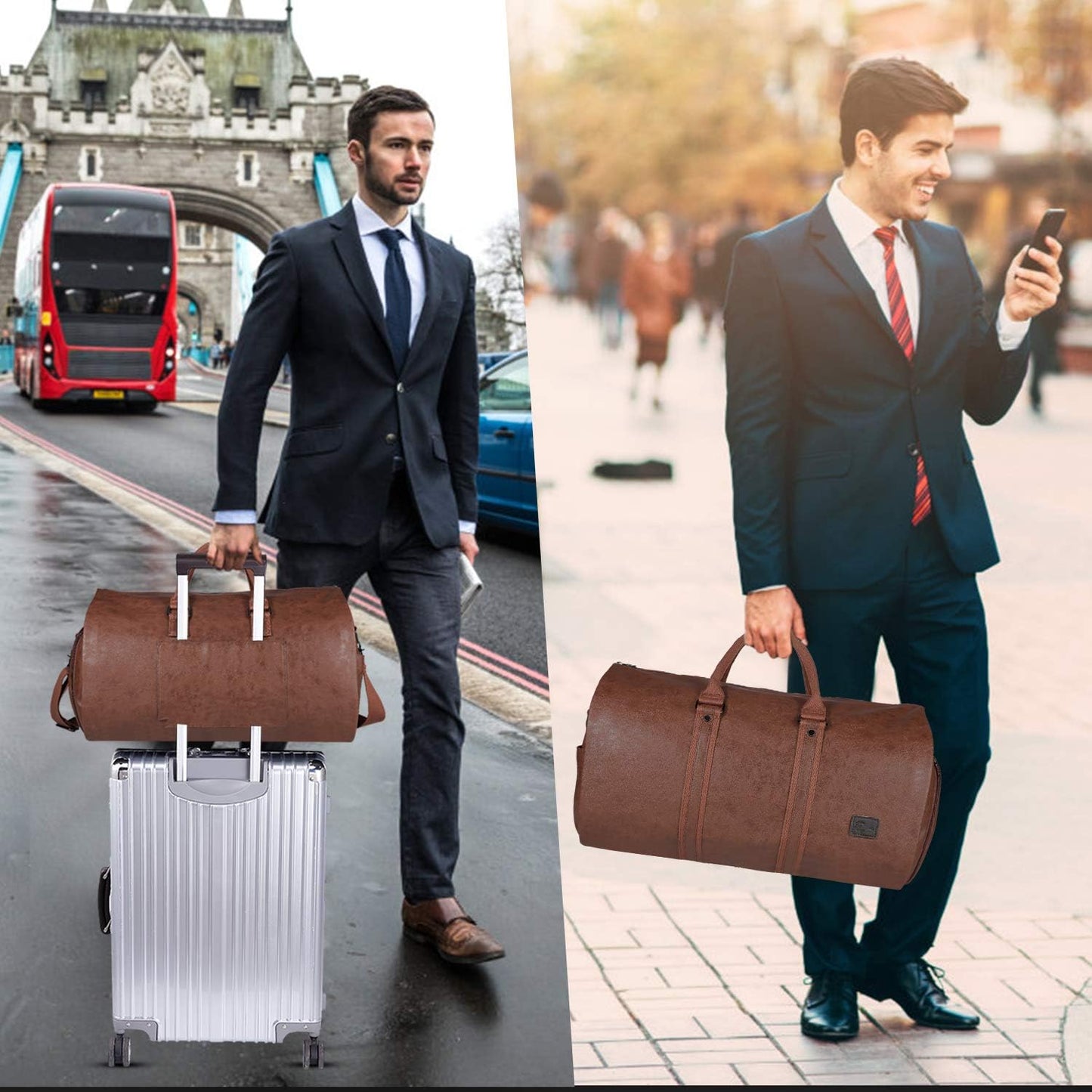 Versatile 2-in-1 Convertible Travel Garment Bag and Duffel for Men and Women - Perfect for Business and Leisure Travel