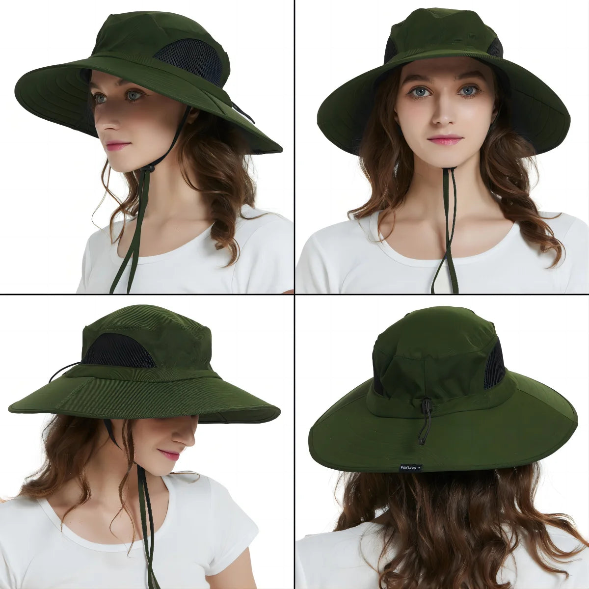 Premium Foldable Waterproof Sun Hat - Wide Brim Dark Grey Boonie Bucket Hat for Traveling