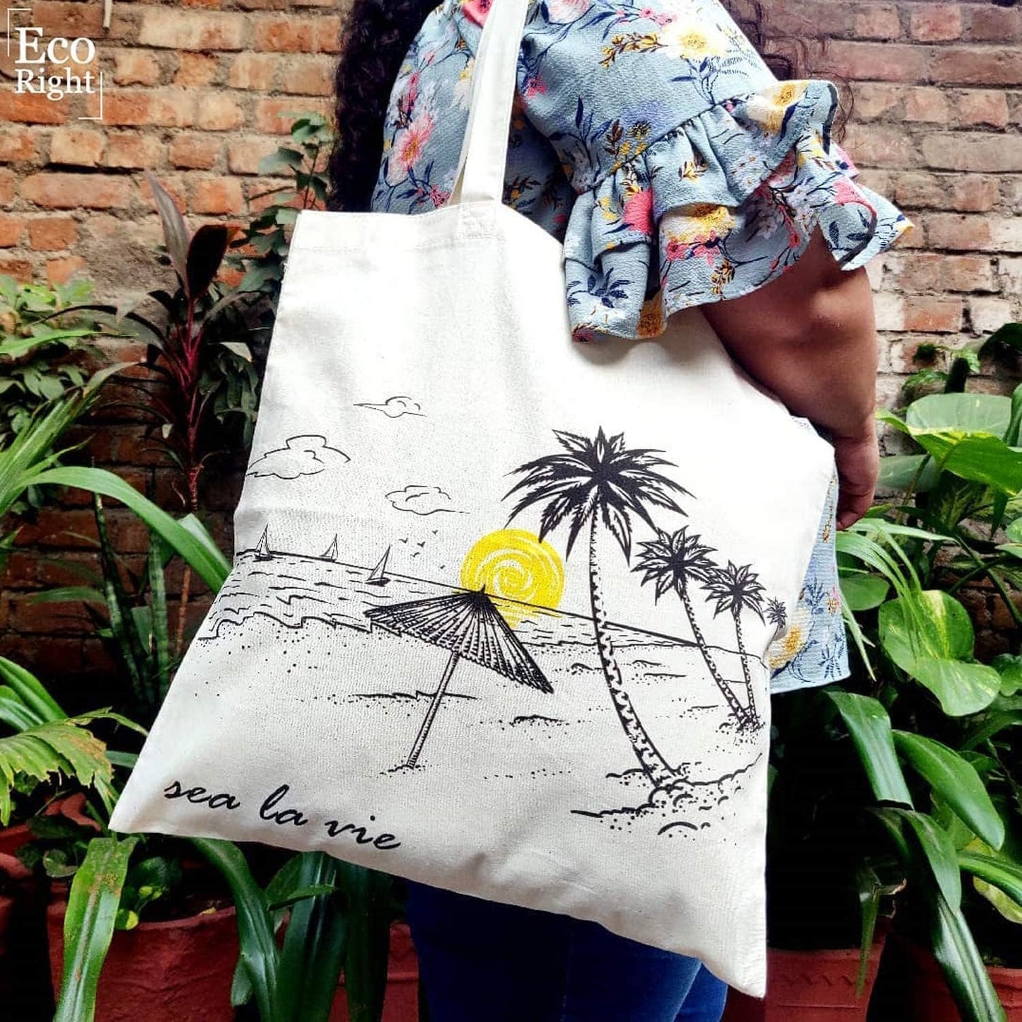 Women's Canvas Travel Tote Bag, Easily Packable
