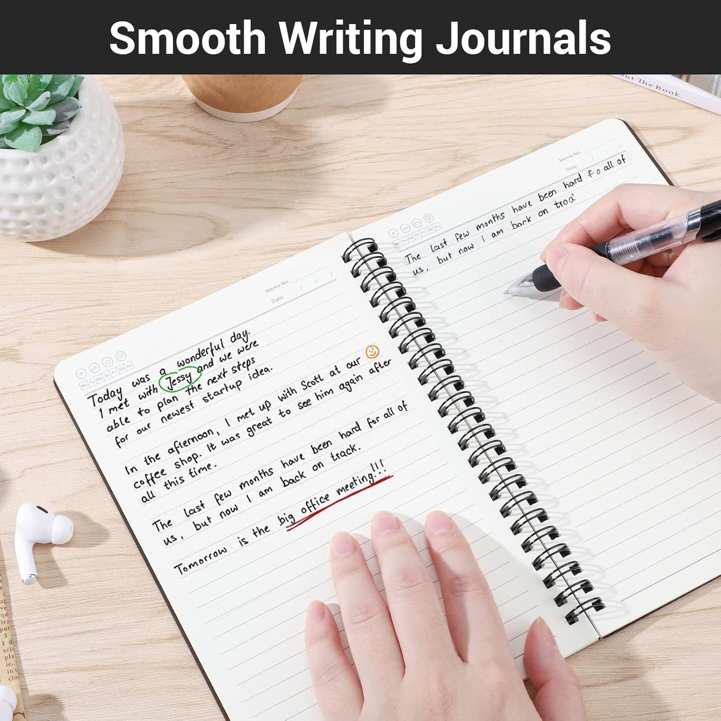 Hardcover Spiral Lined A5 Notebook, 5.5" x 8.3", 160 Pages, College Ruled, Ideal for Travel Writing, Memoirs, Sketching, and Academic Use