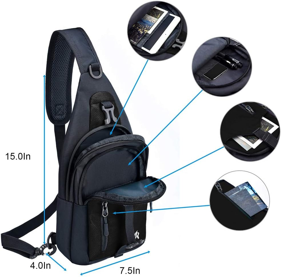 14-Color Lightweight Sling Backpack for Travel and Hiking - Compact Unisex Design Ideal for Retirement Travel on a Budget