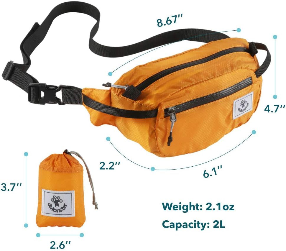 Ultimate Lightweight Water-Resistant Traveling Waist Pack - Adjustable Fanny Bag & Crossbody Chest Bag