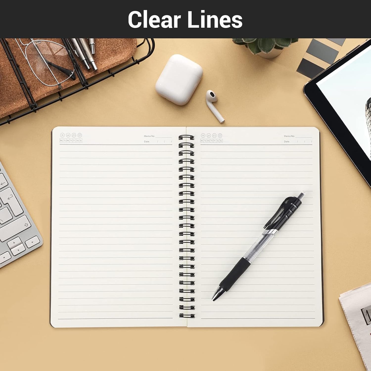 Hardcover Spiral Lined A5 Notebook, 5.5" x 8.3", 160 Pages, College Ruled, Ideal for Travel Writing, Memoirs, Sketching, and Academic Use