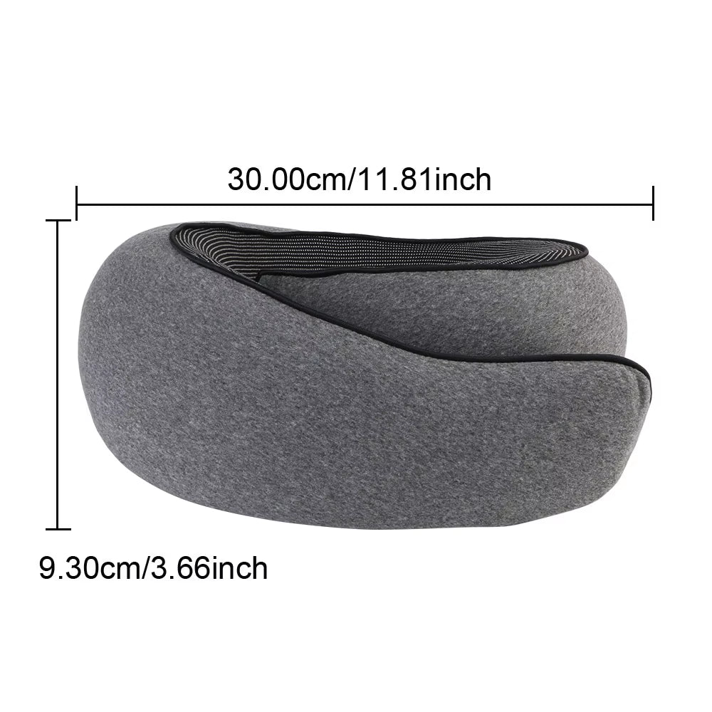 Portable U-Shaped Memory Foam Pillow for Travel and Relaxation Support