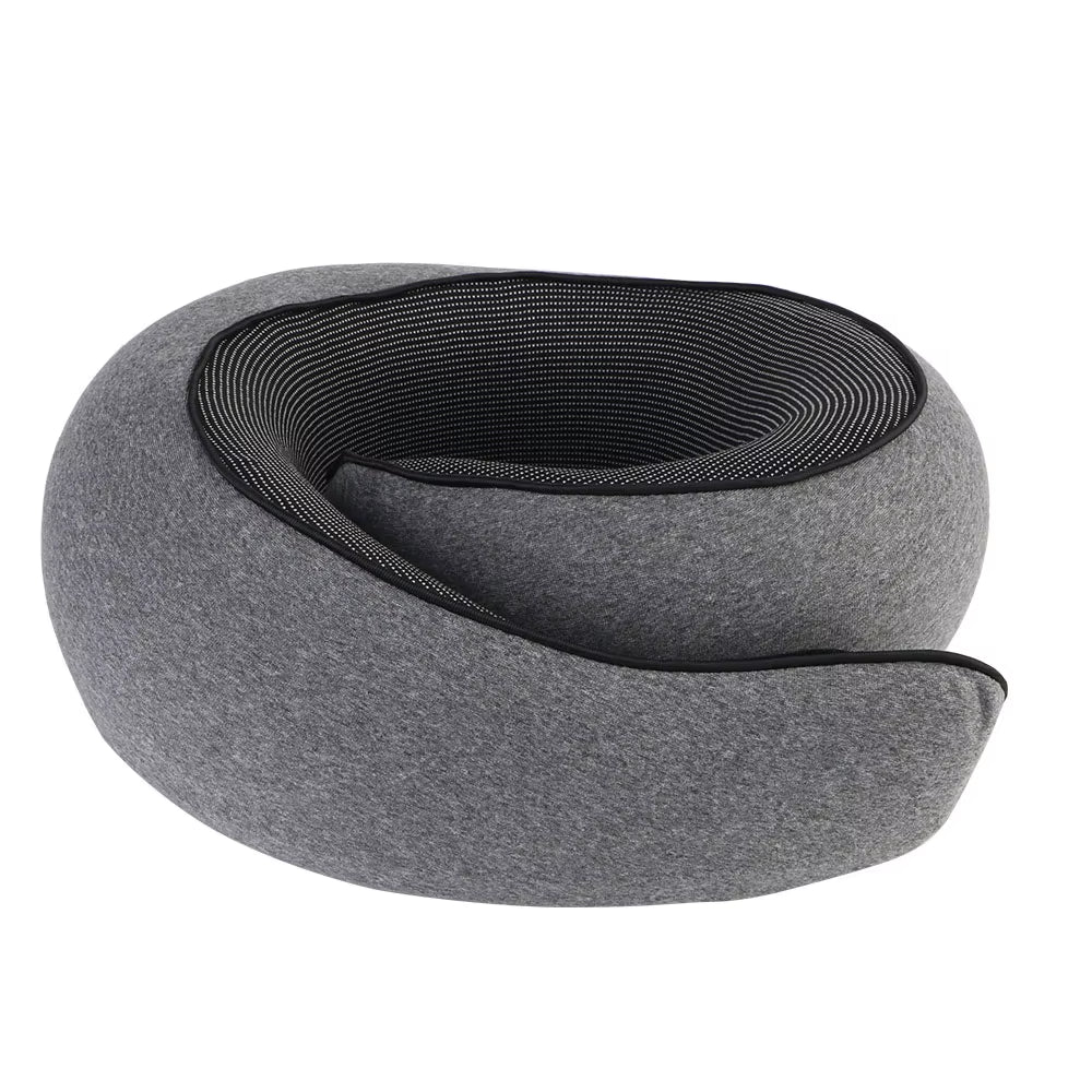 Portable U-Shaped Memory Foam Pillow for Travel and Relaxation Support